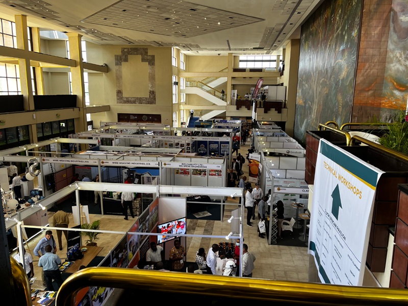 Exhibition booths on ground floor